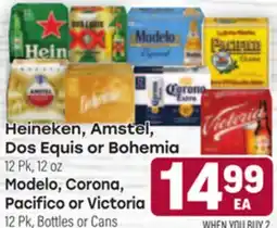 Tony’s Fresh Market Heineken, Amstel, Dos Equis or Bohemia, Modelo, Corona, Pacifico or Victoria offer