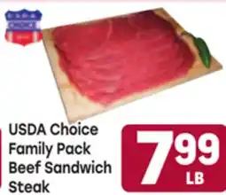 Tony’s Fresh Market USDA Choice Family Pack Beef Sandwich Steak offer