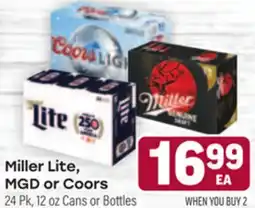 Tony’s Fresh Market Miller Lite, MGD or Coors offer