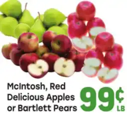 Tony’s Fresh Market McIntosh, Red Delicious Apples or Bartlett Pears offer