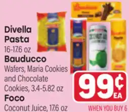 Tony’s Fresh Market Divella Pasta, Bauducco Wafers, Maria Cookies and Chocolate Cookies, Foco Coconut Juice offer