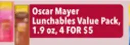 Tony’s Fresh Market Oscar Mayer Lunchables Value Pack, 1.9 oz offer