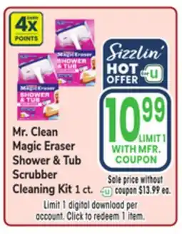 Jewel-Osco Mr. Clean Magic Eraser Shower & Tub Scrubber Cleaning Kit offer