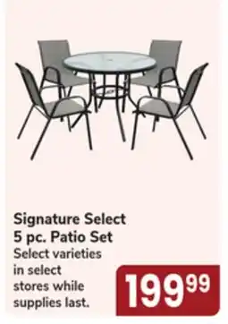 Jewel-Osco Signature Select 5 pc. Patio Set offer