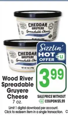 Jewel-Osco Wood River Spreadable Gruyere Cheese offer