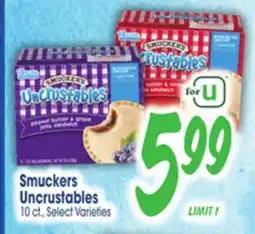 Jewel-Osco Smuckers Uncrustables offer