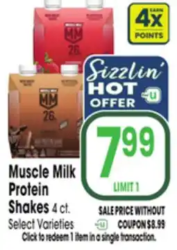 Jewel-Osco Muscle Milk Protein Shakes offer