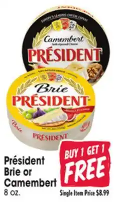 Jewel-Osco Président Brie or Camembert offer