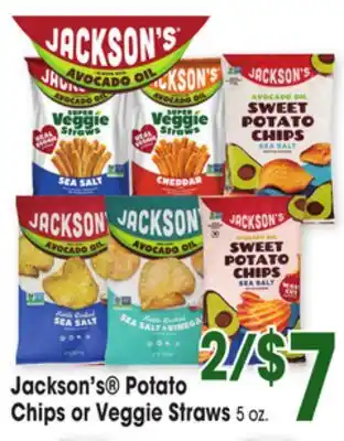Jewel-Osco Jackson's Potato Chips or Veggie Straws offer