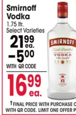 Jewel-Osco Smirnoff Vodka offer
