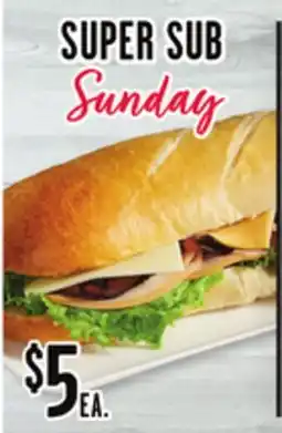 Jewel-Osco SUPER SUB Sunday offer