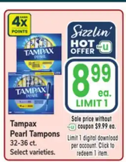 Jewel-Osco Tampax Pearl Tampons offer