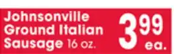 Jewel-Osco Johnsonville Ground Italian Sausage offer