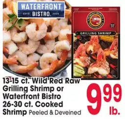 Jewel-Osco 13-15 ct. Wild Red Raw Grilling Shrimp or Waterfront Bistro 26-30 ct. Cooked Shrimp offer