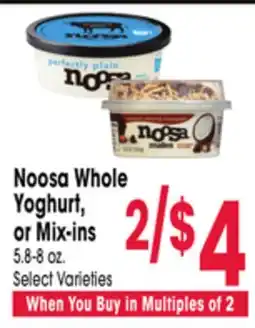 Jewel-Osco Noosa Whole Yoghurt, or Mix-ins offer