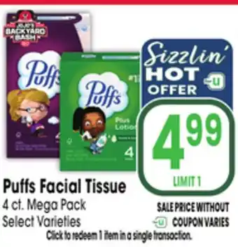 Jewel-Osco Puffs Facial Tissue offer