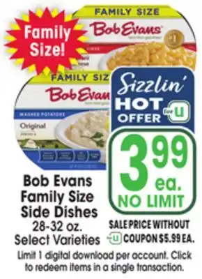Jewel-Osco Bob Evans Family Size Side Dishes offer