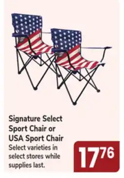 Jewel-Osco Signature Select Sport Chair or USA Sport Chair offer