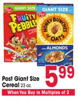 Jewel-Osco Post Giant Size Cereal offer