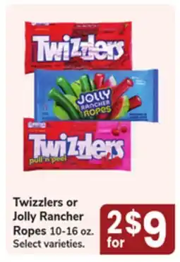Jewel-Osco Twizzlers or Jolly Rancher Ropes offer