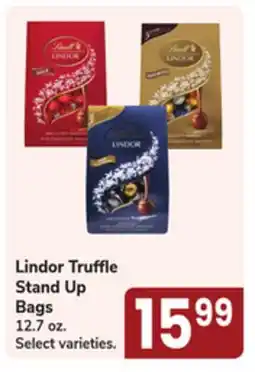 Jewel-Osco Lindor Truffle Stand Up Bags offer