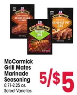 Jewel-Osco McCormick Grill Mates Marinade Seasoning offer
