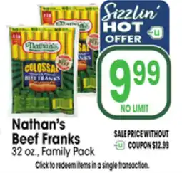 Jewel-Osco Nathan's Beef Franks offer