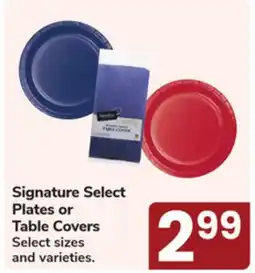 Jewel-Osco Signature Select Plates or Table Covers offer