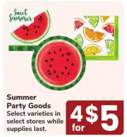 Jewel-Osco Summer Party Goods offer