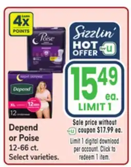 Jewel-Osco Depend or Poise offer