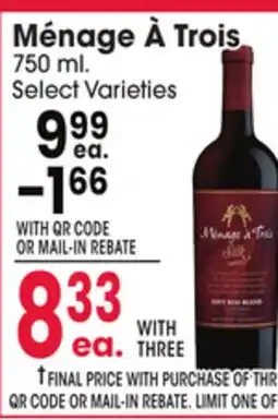 Jewel-Osco Ménage À Trois offer