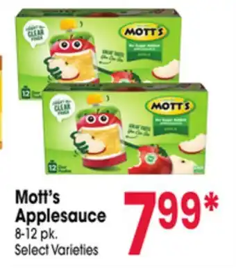 Jewel-Osco Mott's Applesauce offer