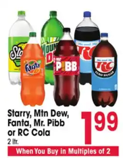 Jewel-Osco Starry, Mtn Dew, Fanta, Mr. Pibb or RC Cola offer