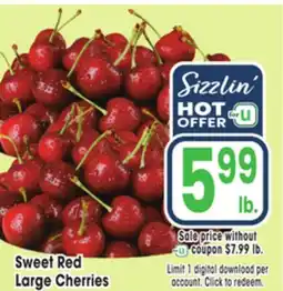 Jewel-Osco Sweet Red Large Cherries offer
