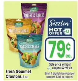 Jewel-Osco Fresh Gourmet Croutons offer
