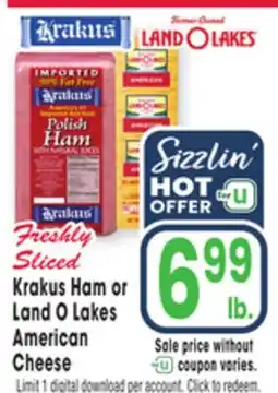 Jewel-Osco Krakus Ham or Land O Lakes American Cheese offer
