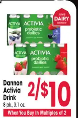 Jewel-Osco Dannon Activia Drink offer