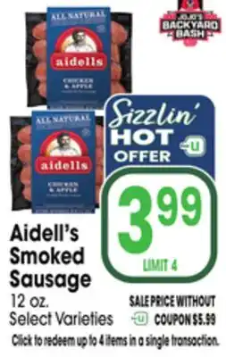 Jewel-Osco Aidell's Smoked Sausage offer