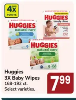 Jewel-Osco Huggies 3X Baby Wipes offer