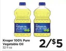 Food 4 Less Kroger 100% Pure Vegetable Oil offer