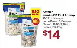 Food 4 Less Kroger Jumbo EZ Peel Shrimp offer