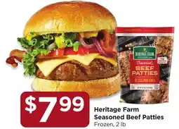 Food 4 Less Heritage Farm Seasoned Beef Patties offer
