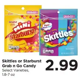 Food 4 Less Skittles or Starburst Grab n Go Candy offer