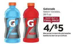 Food 4 Less Gatorade offer