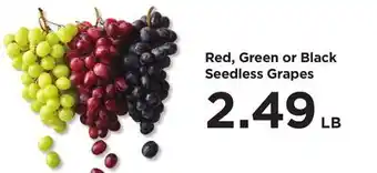 Food 4 Less Red, Green or Black Seedless Grapes offer