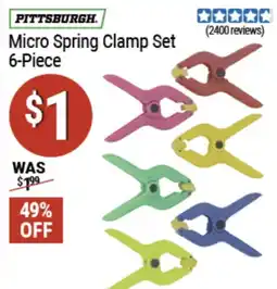 Harbor Freight Tools Pittsburgh. Micro Spring Clamp Set offer