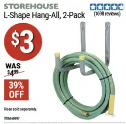 Harbor Freight Tools Storehouse. L-Shape Hang-All offer