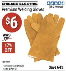 Harbor Freight Tools Chicago electric. premium welding gloves offer