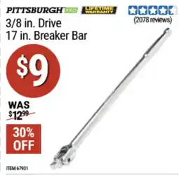 Harbor Freight Tools Pittsburgh pro breaker bar offer