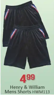 General Discount Henry & William Mens Shorts HWM113 offer